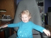 In Papa\'s chair.