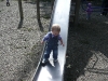 No standing on the slide.