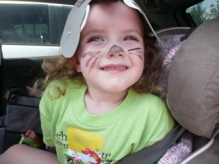 Safari face paint.
