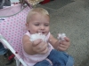 Lilibee thought the cotton candy was a fun toy.