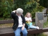 CareBear hangs on a bench with Grams.