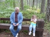 CareBear and Pas on a bench.