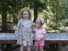 Kids on a bench.