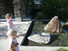 Fountain gazing.