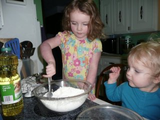 Muffin making.