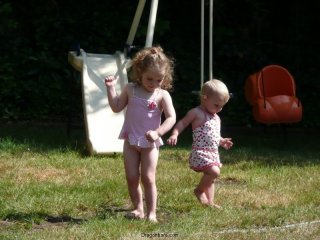 Jumping in puddles.