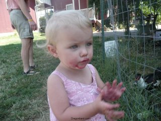 Raspberry face.