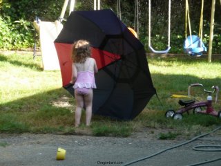 Isn\'t the point of the sprinkler to actually get wet?