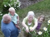 Picking flowers with Grams and Pas.