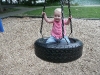 LiliBee gets the tire swing all to herself.