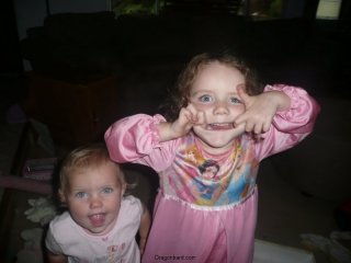 CareBear makes a silly face.