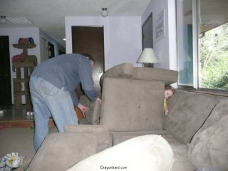 Fort building with Papa and CareBear.