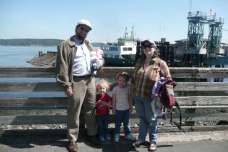 Family photo with the ferry.