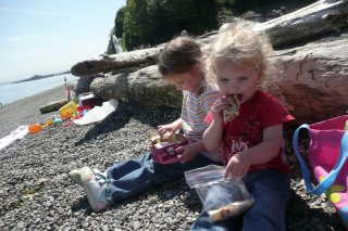 Beach picnic.