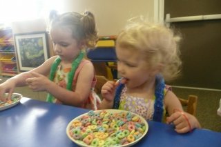 Fruit cereal leis.