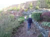 Walking in Grams\' garden.