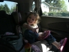 Big girl in a booster seat.