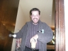 CareBear greeted Papa at the door.