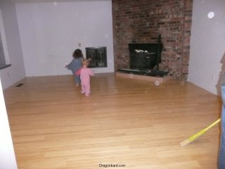 Living room floor.