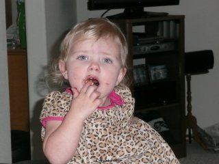 LiliBee and the chocolate.