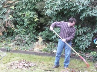 Chris in the yard.