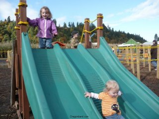 Sliding in the rope maze.