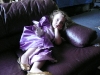 CareBear rests, with chocolate.