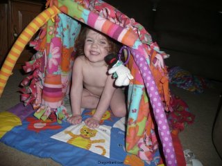 Papa made a tent!