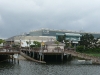 The Convention Center, as seen from across the river.