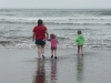 Amy, CareBear and Cousin H are chasing the waves!