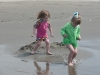 CareBear and Cousin H defend their castle by fighting off the waves.